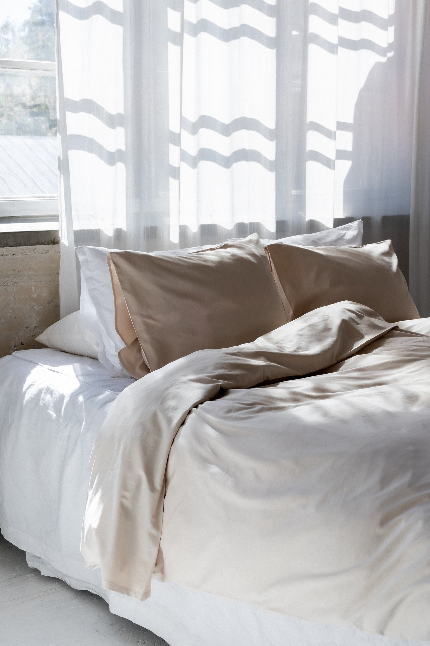 Trikoopussilakanasetti, Soft beige